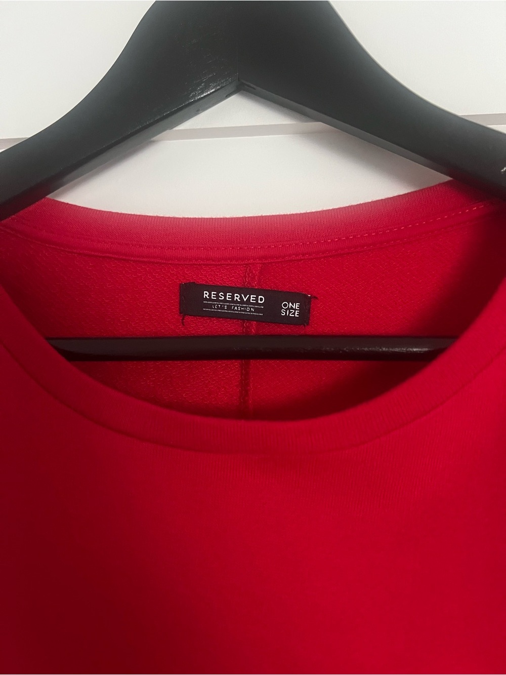 Red Short Sleeve Ruffle-Hem Poncho - Picture 3 of 3